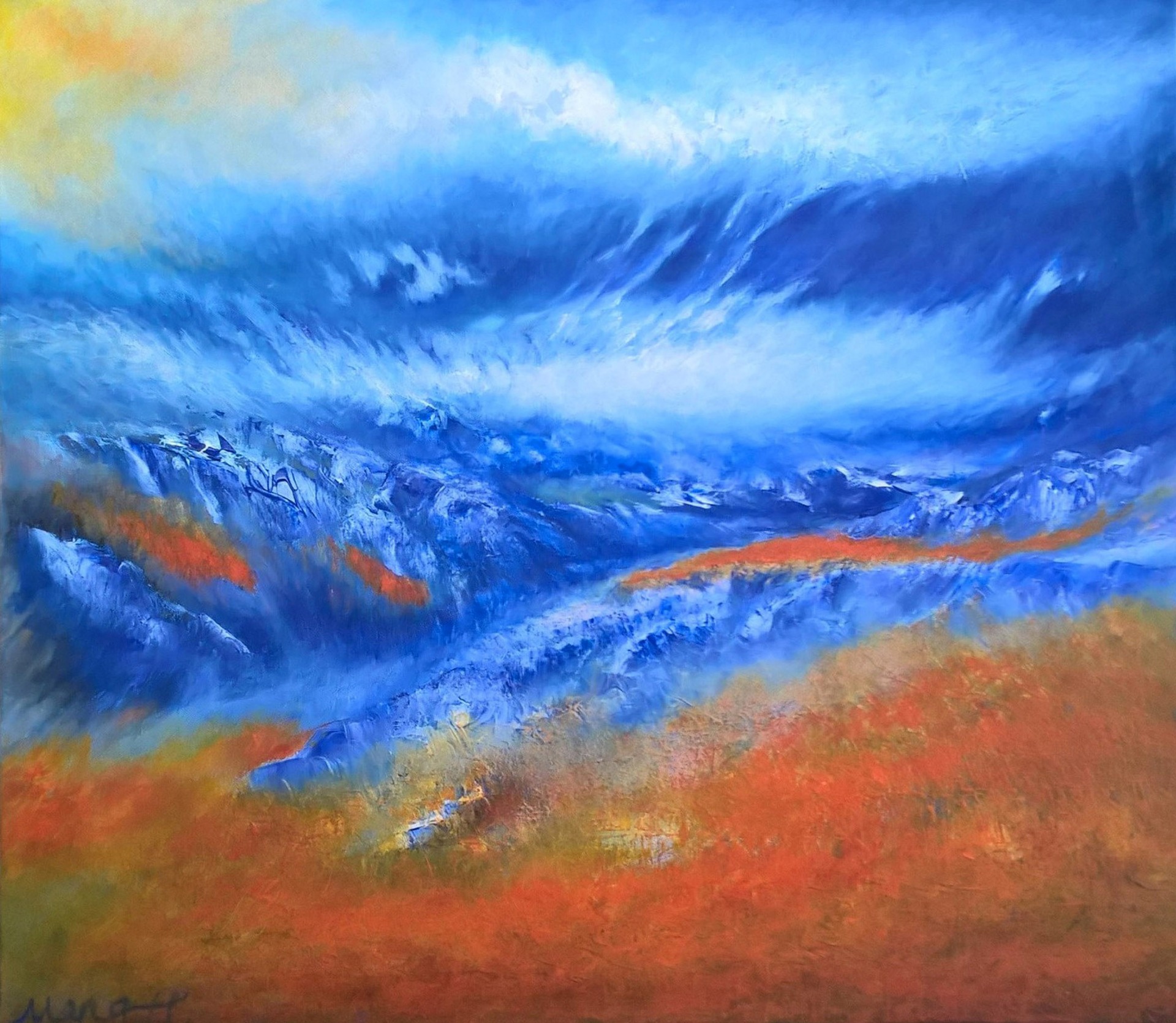 Blaue Berge (70x80cm)